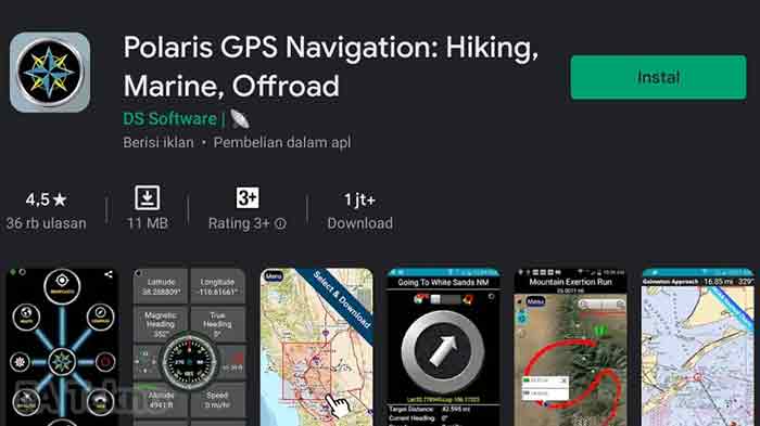 Aplikasi Polaris untuk navigasi